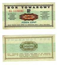 PRL Pewex Bon towarowy, 1 cent, 1969 rok