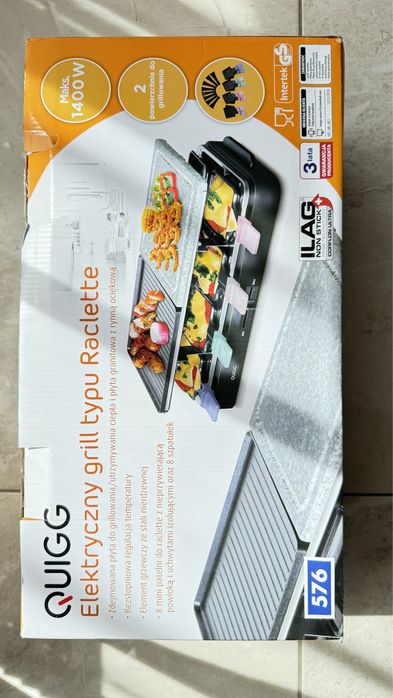 Grill elektryczny raclette nowy, nigdy nieuzywany.
