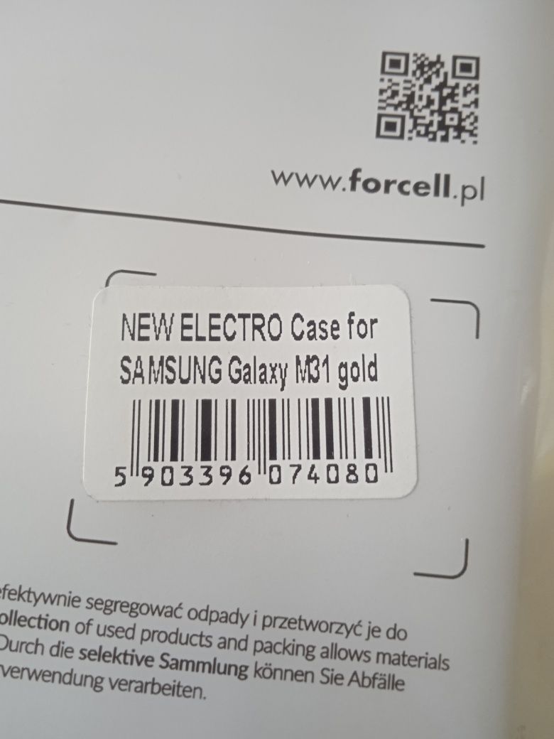 Nowe Etui Samsung M31 Forcell Plecki Samsung M31 Gold