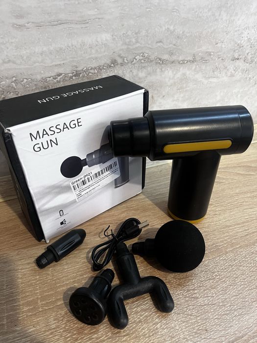 Масажер для тіла Massage Gun + 4 насадки перкусійний ОЛХ+30 грн