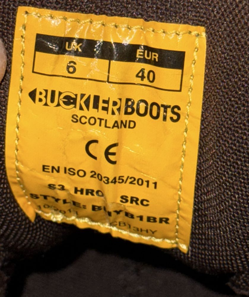Чоловічі робочі черевики з металевим носком Buckler Boots, розмір 41