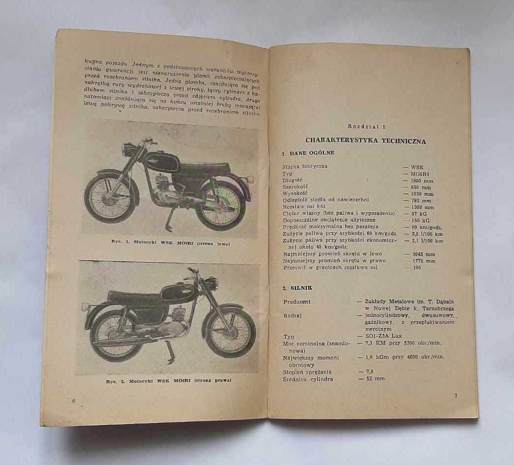 MOTOCYKL WSK TYP M06 B3
instrukcja obsługi
wydanie pierwsze 1971