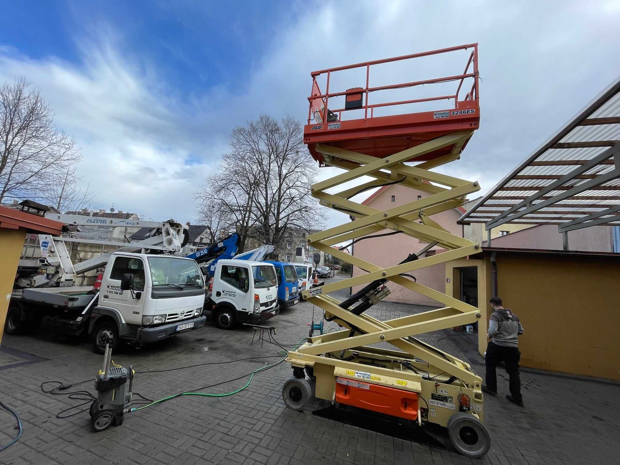 Nożycówka, Podnośnik Nożycowy Zwyżka, Podest Samojezdny, Wynajem.