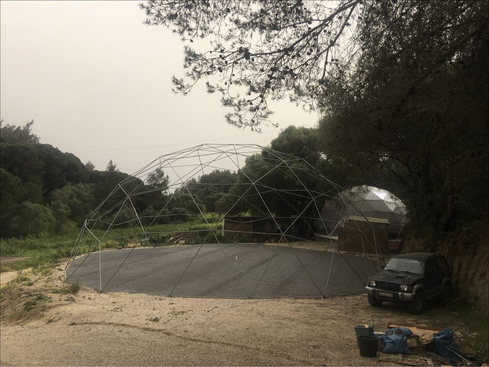 Dome estrutura ferro 18m diametro 7m altura