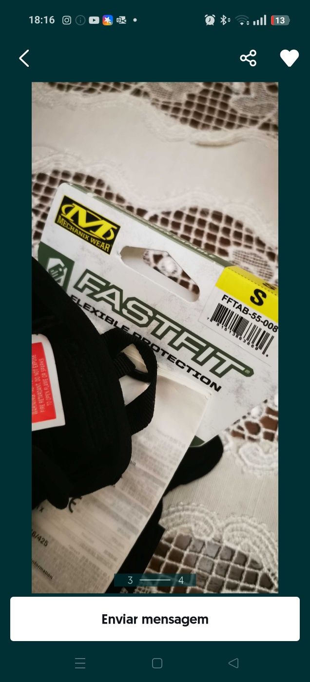 Luvas Mechanix Tam.M FastFit 0,5mm