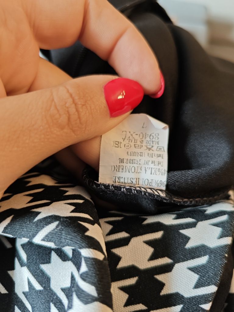 Sukienka w pepitka z baskinką elegancka weselna komunijna retro vintag