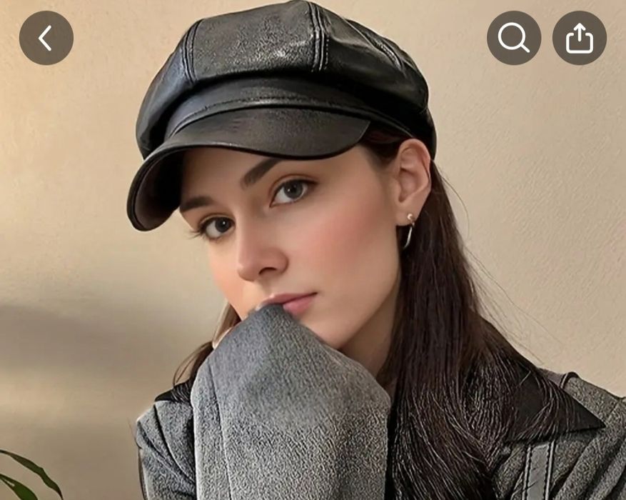 Кепка з еко- шкіри