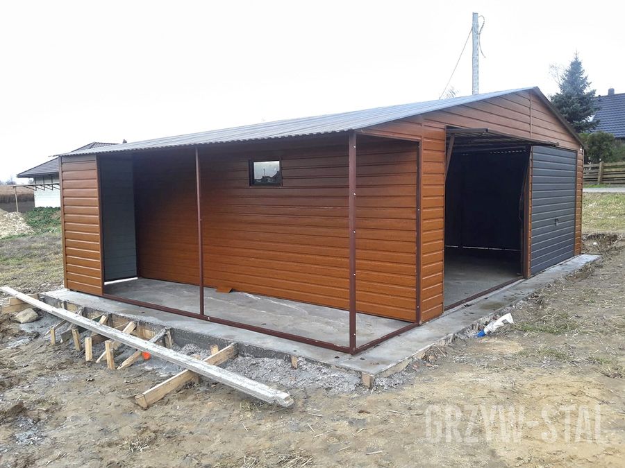 Garaż Blaszany 13x10m - Hala Magazynowa, Schowek - GrzywStal Hale