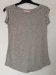 Bershka - Koszulka z krótkim rękawem; lekki T-shirt; beżowy melanż; XS