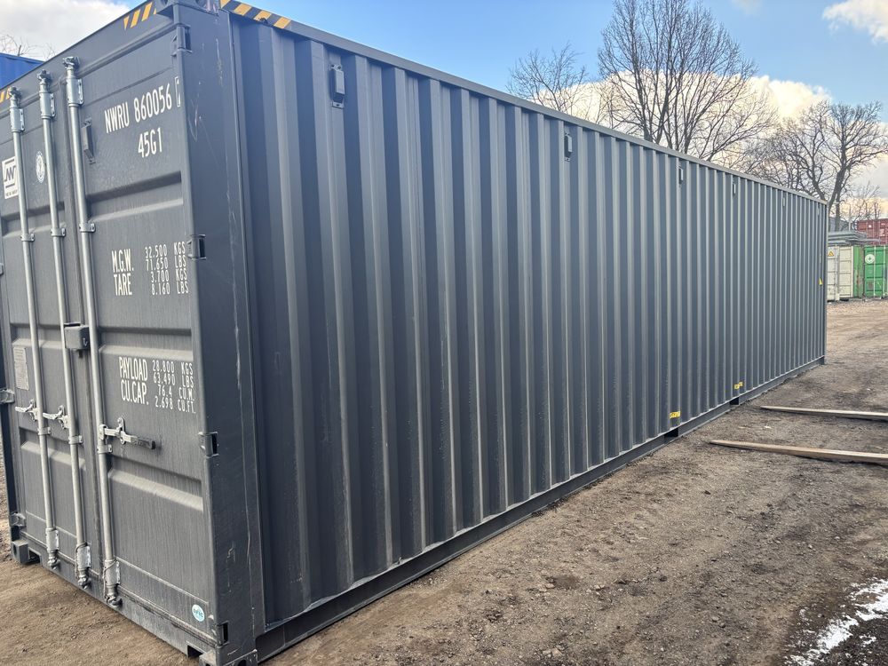 Kontener morski 40hc 7016 antracyt i inne