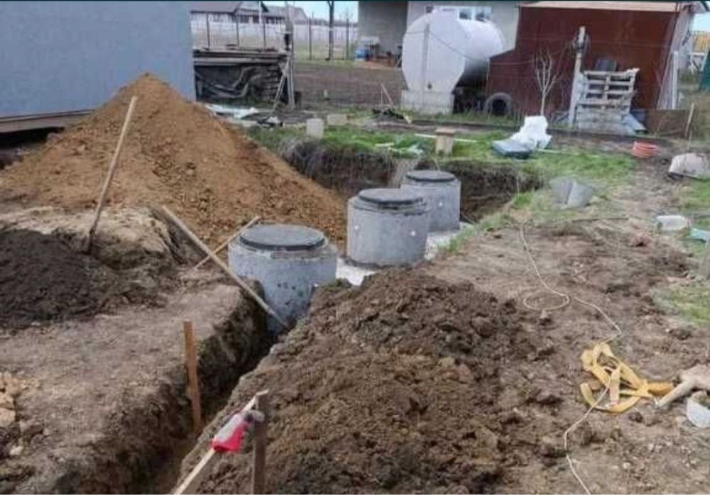 Вигрібна яма копка септик з бетонних кілець каналізація 3/5/24 м3