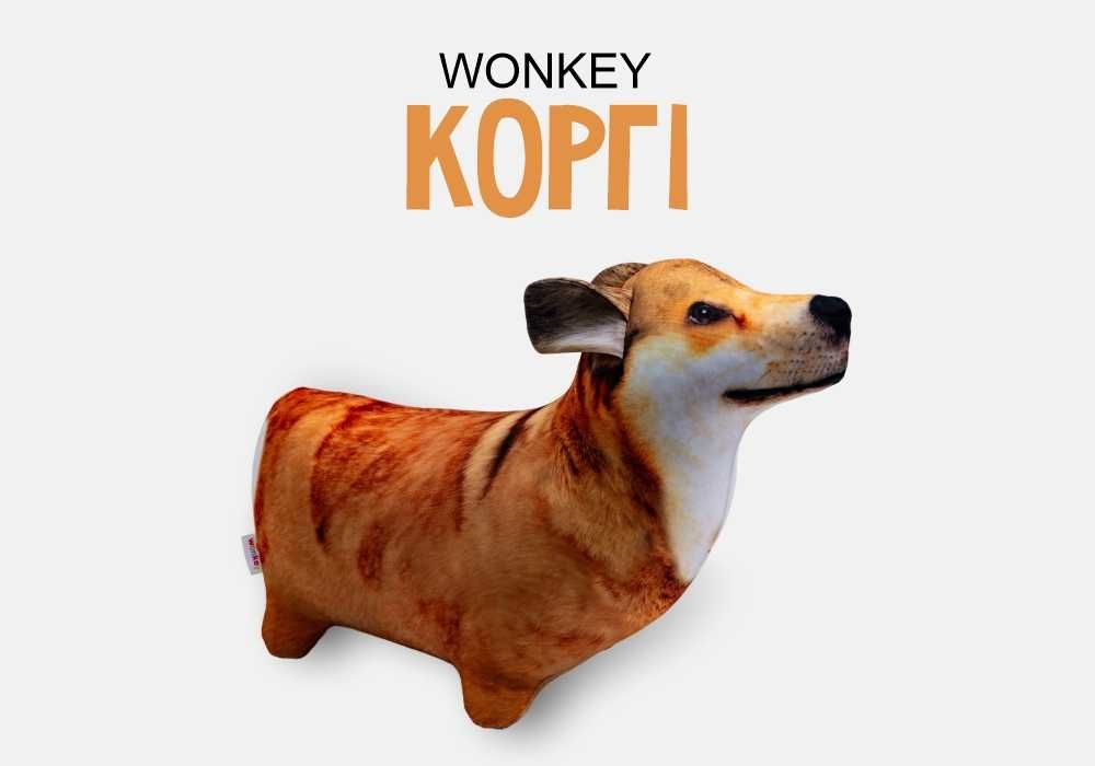 М'яка іграшка антистрес WONKEY Пес Коргі 38см