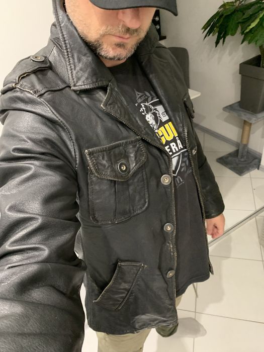 Кожаная куртка пиджак Jack & Jones