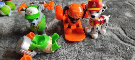 Psi patrol figurki Zuma Rocky i Marshall