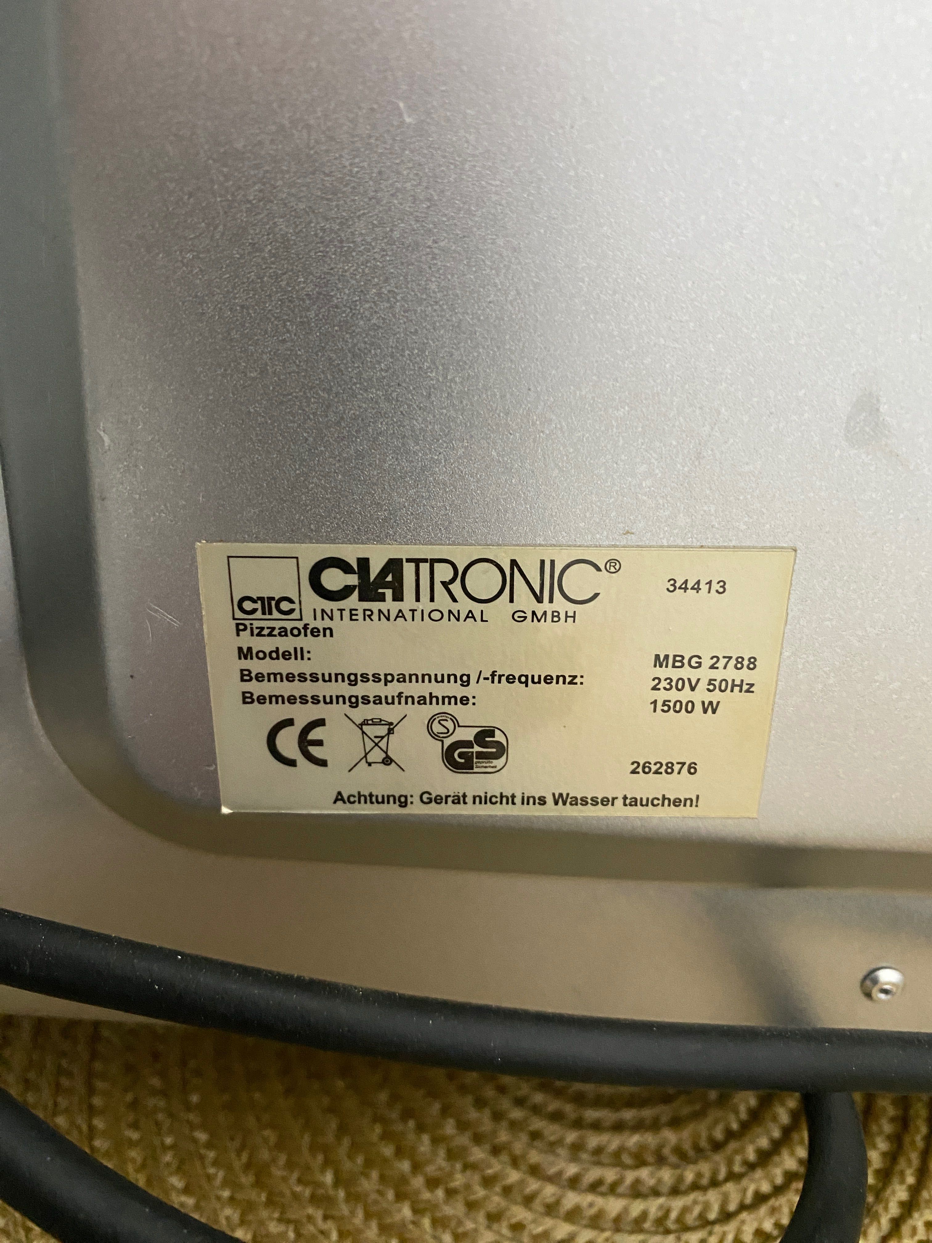 Піч гриль електродуховка CLATRONIC
