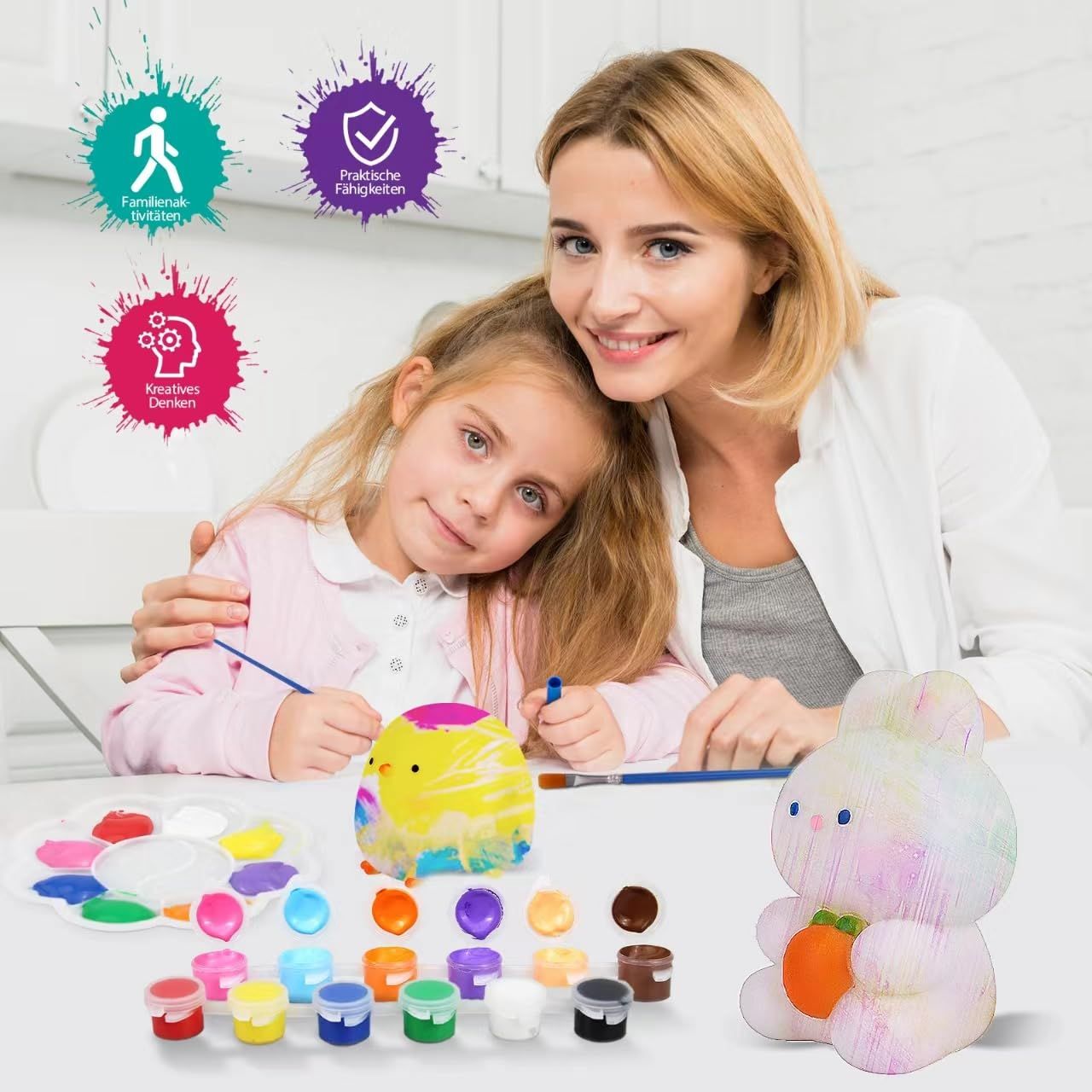 DIY Zestaw Prezent Wielkanoc Lampa Nocna Malowanie Dla Dzieci 3-14 lat