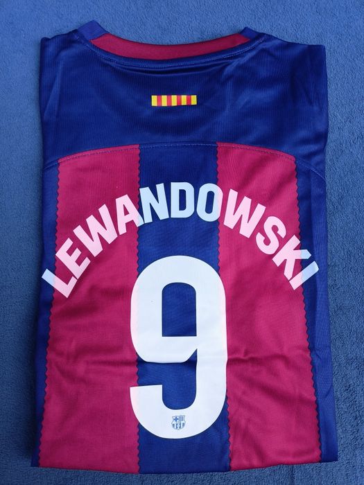 Koszulka strój Barcelona Lewandowski nr.9 sezon 23/24