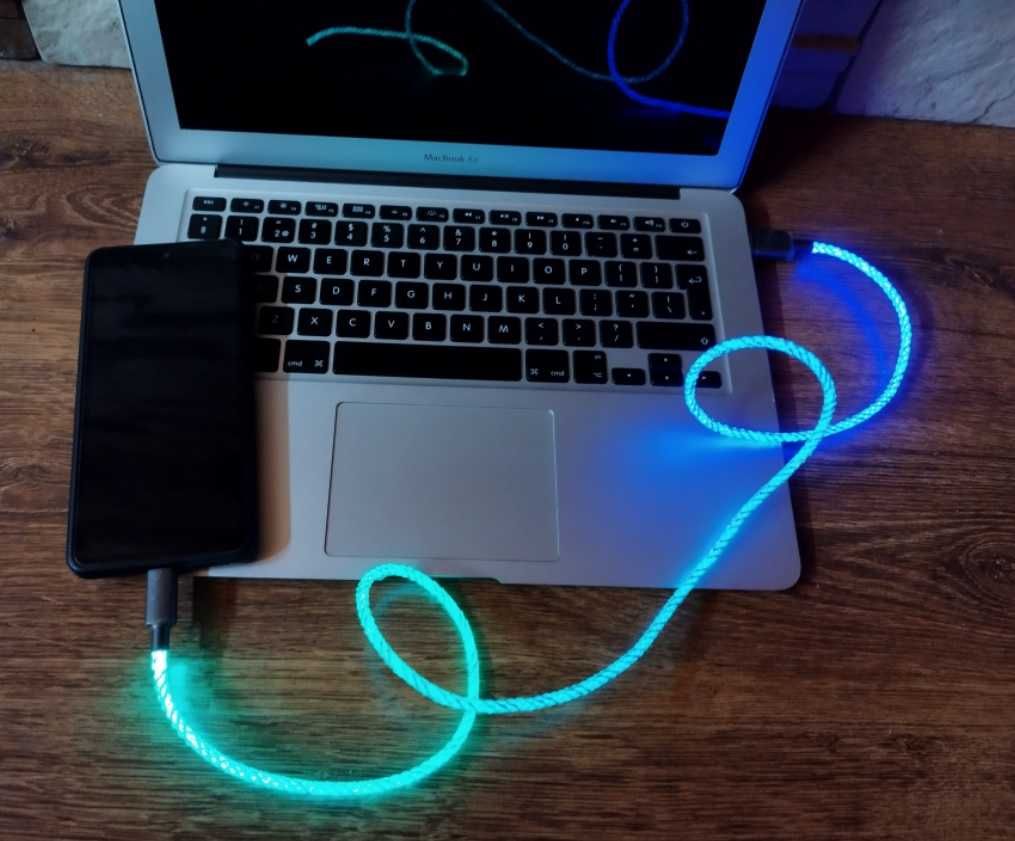 Kabel do telefonu tabletu USB-C RGB