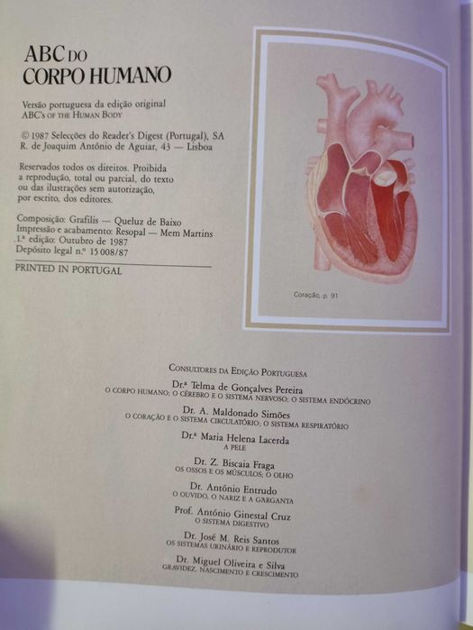 Livro ABC do Corpo Humano  Seleções Reader's Digest
