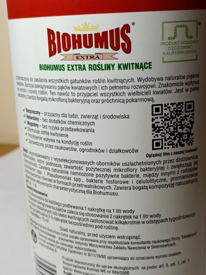 Biohumus do roślin kwitnących 1,2L naturalny nawóz