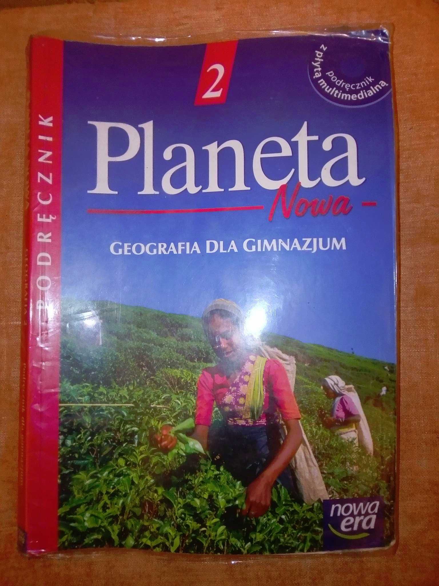 Podręcznik Planeta Nowa 2 Płyta CD Geografia gimnazjum 2007 Nowa Era