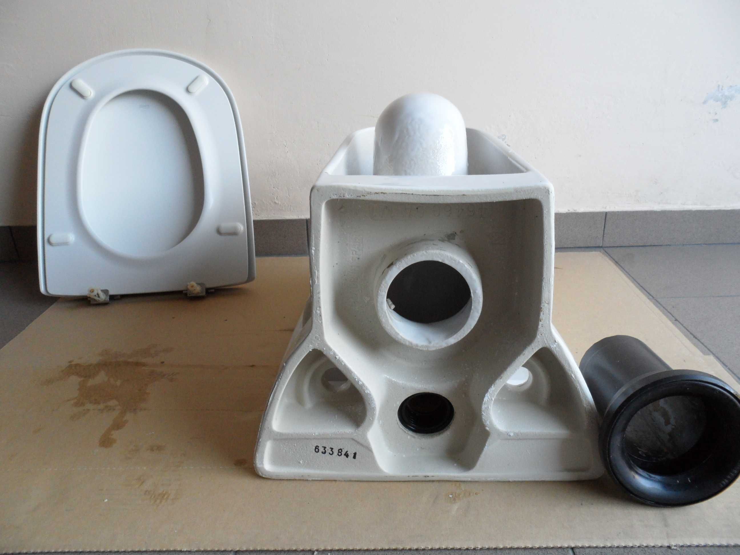 muszla miska ROCA WC wisząca do stelażu + deska + rura