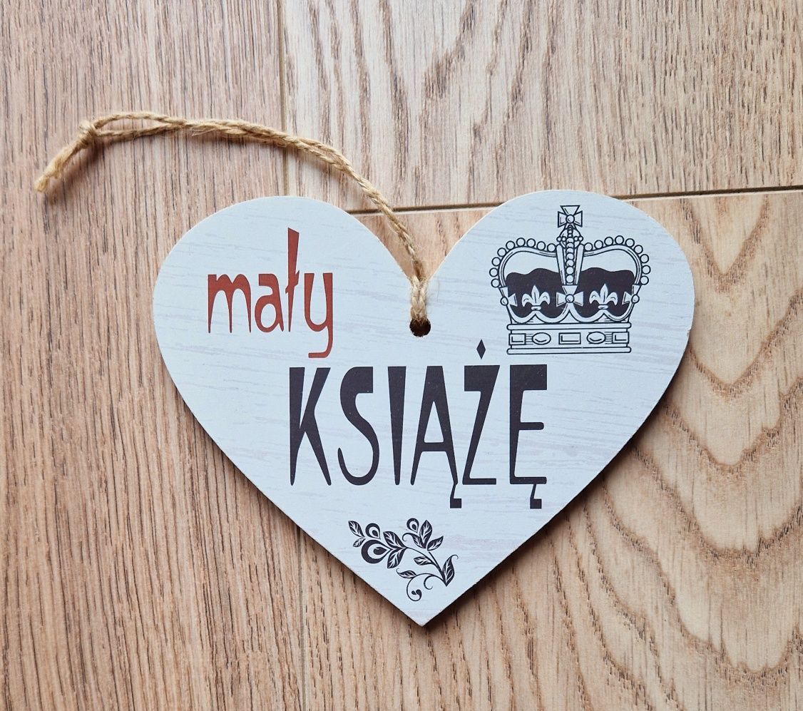 Prezent urodziny roczek mały ksiaże tabliczka serce