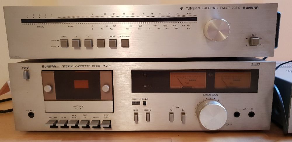 wieża vintage odtwarzacz kaset + radio+gramofon+wzmacniacz