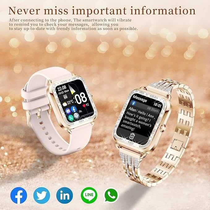 Smartwatch damski z funkcją telefonu