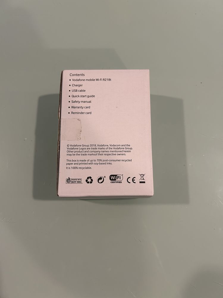 Router 4G hotspot Vodafone Mobile WIFI R2 18t - Novo na Caixa