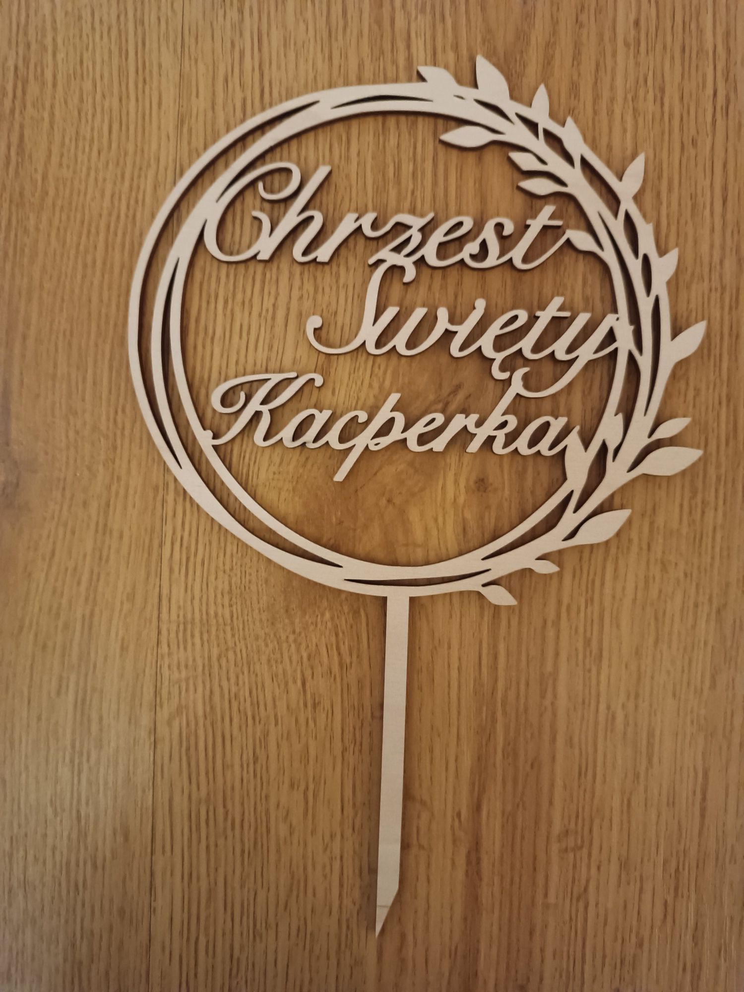 Toper na tort Chrzest Święty Kacperka Kacper Nowy