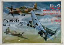 Model kartonowy IŁ-2 JU-87 STUKA I-16 1:33 FlyModel Nr53