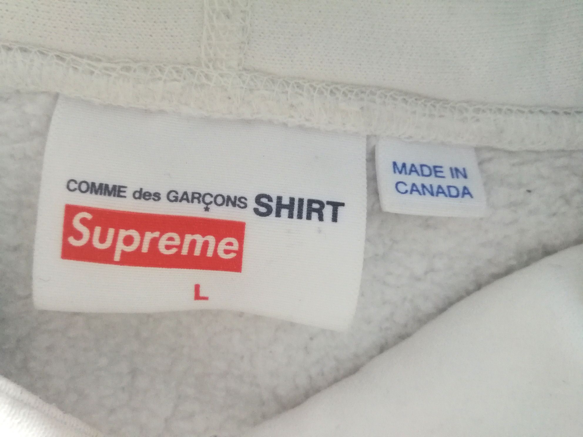 Supreme x CDG box logo L hoodie comme des garcons bogo bluza