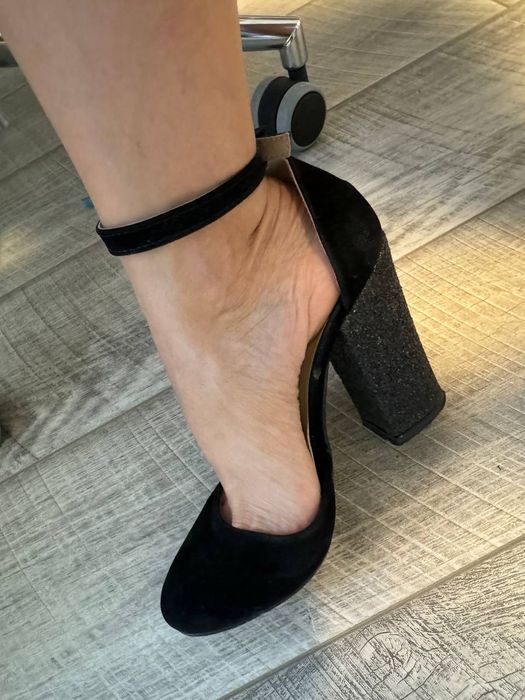 Туфлі на каблуку (штучна замша)