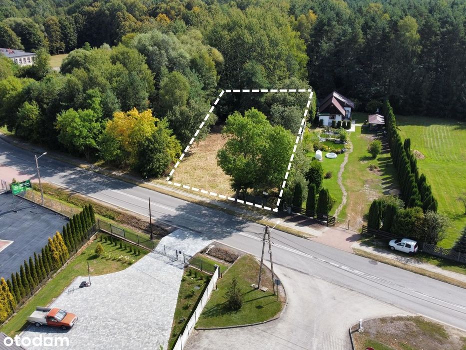 Działka budowlana przy drodze asfaltowej Ciągowice