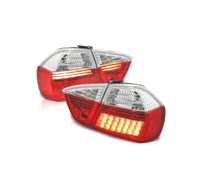 FAROLINS TRASEIROS LED PARA BMW E90 VERMELHO BRANCO