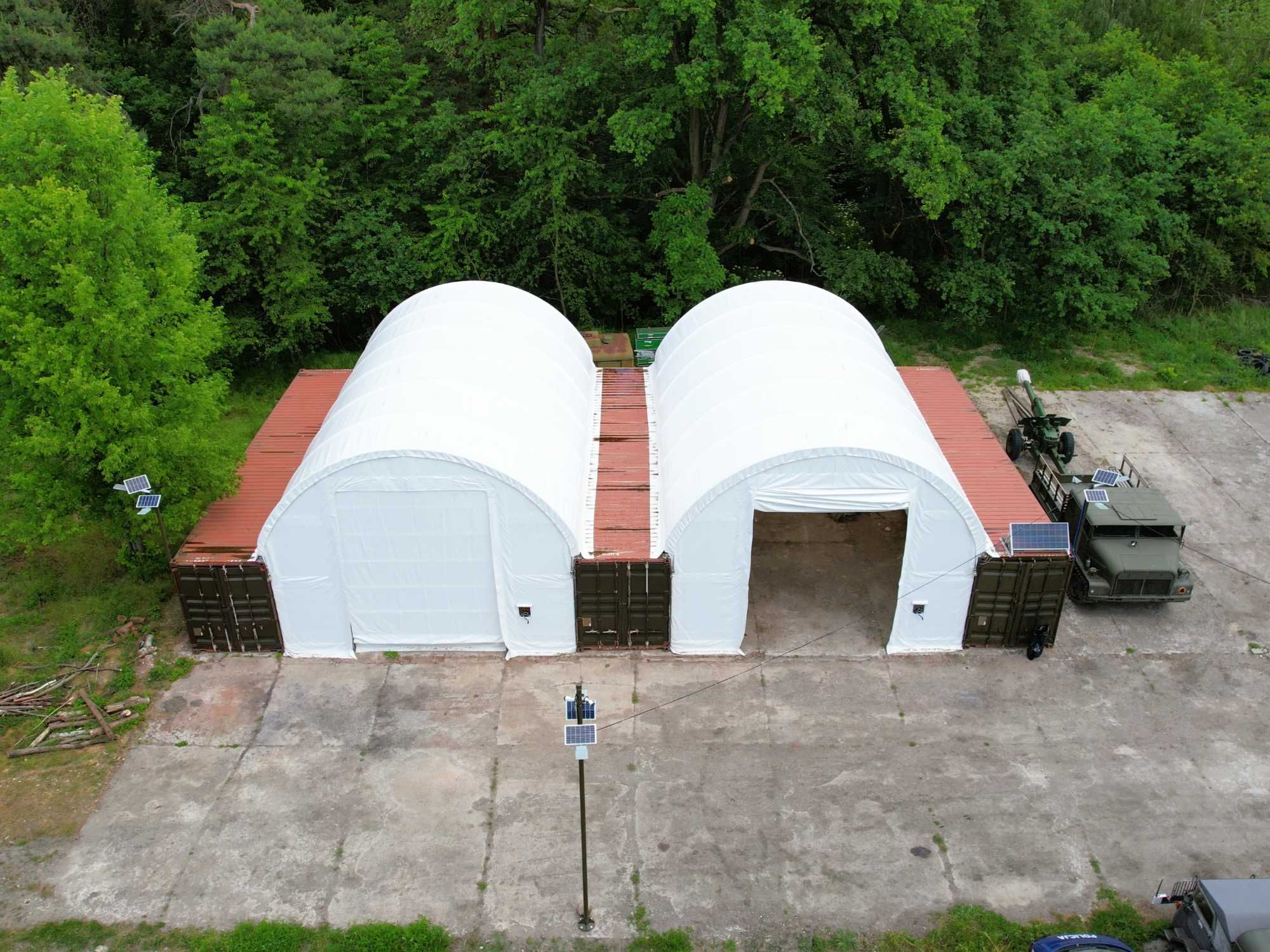 Hala Kontenerowa Łukowa 8x12m. Najgrubsza Plandeka Na Rynku! Lato/Zima
