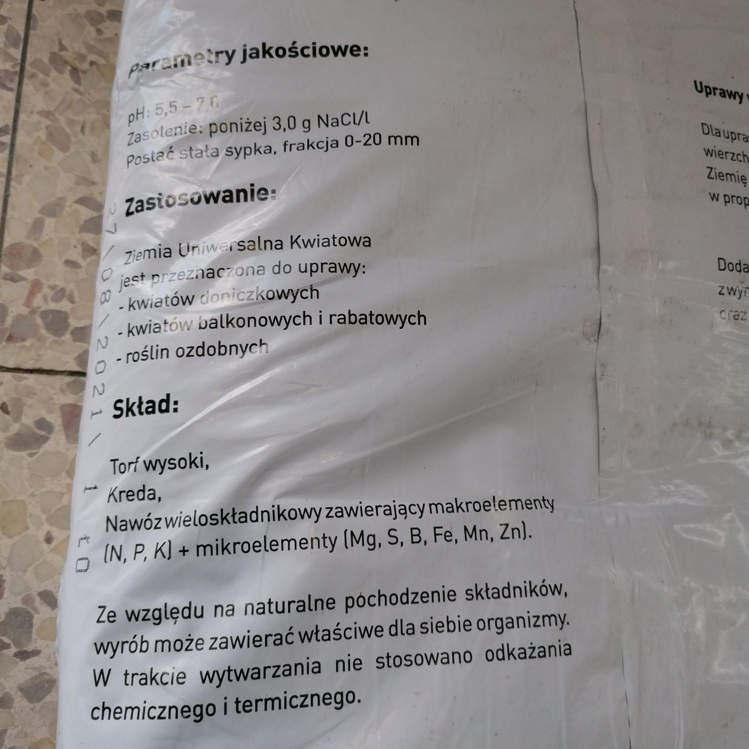 Ziemia uniwersalna kwiatowa 50 litrów