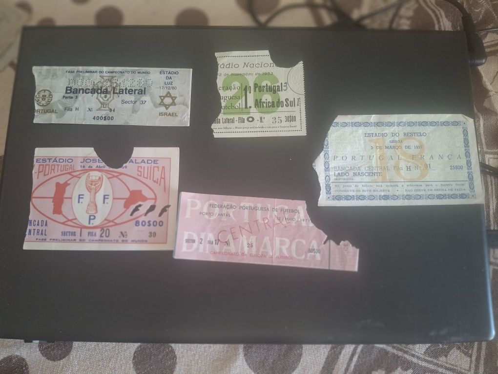 Bilhetes antigos futebol Portugal