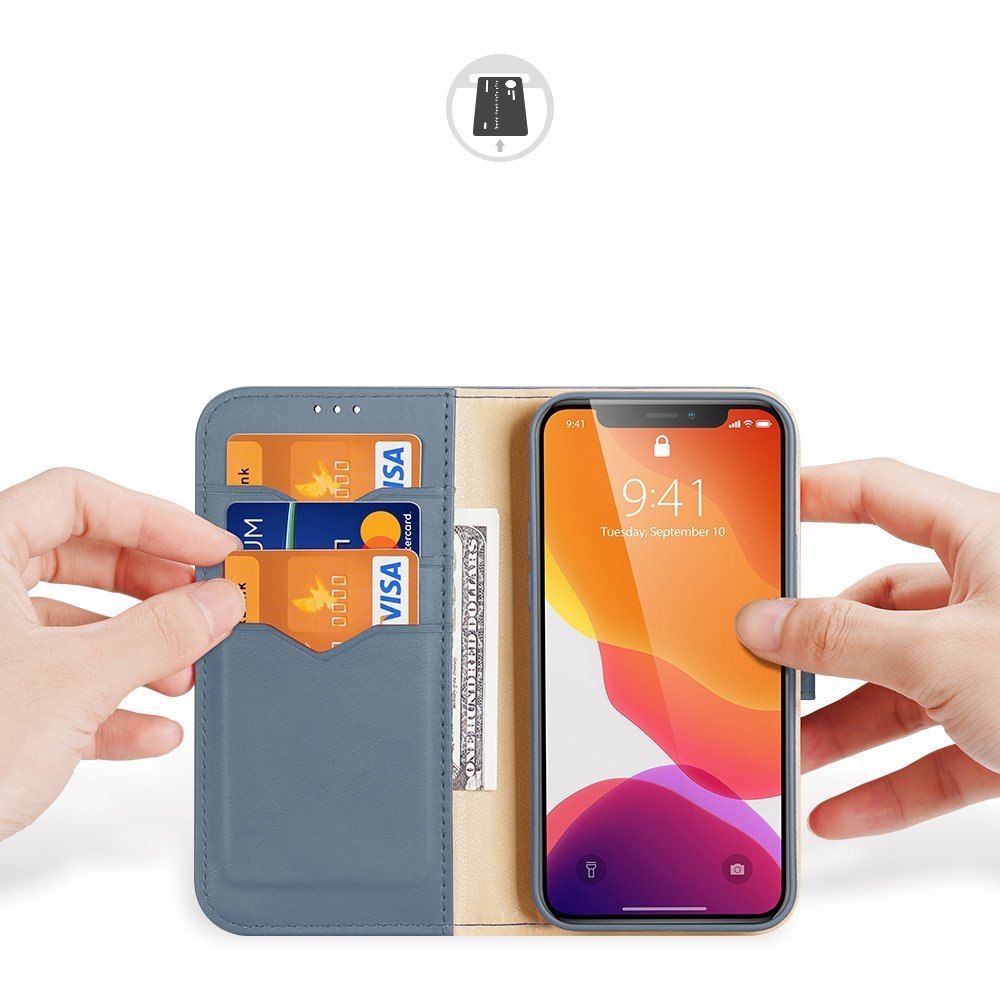 Etui Hivo Dux Ducis Skórzane Z Klapką Do Iphone 11 Pro Max Niebieski