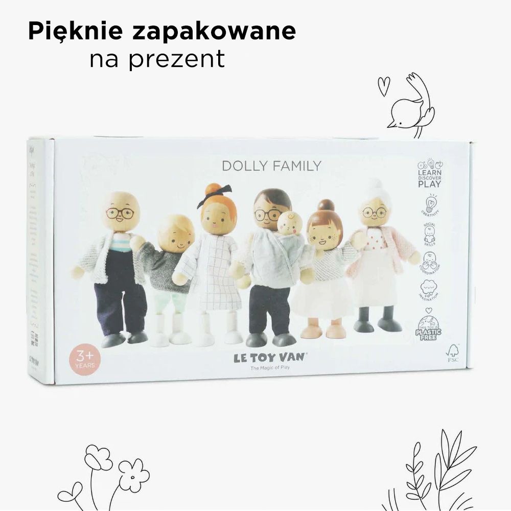 Rodzina lalek, zabawka, laleczki do domków figurki Le Toy Van
