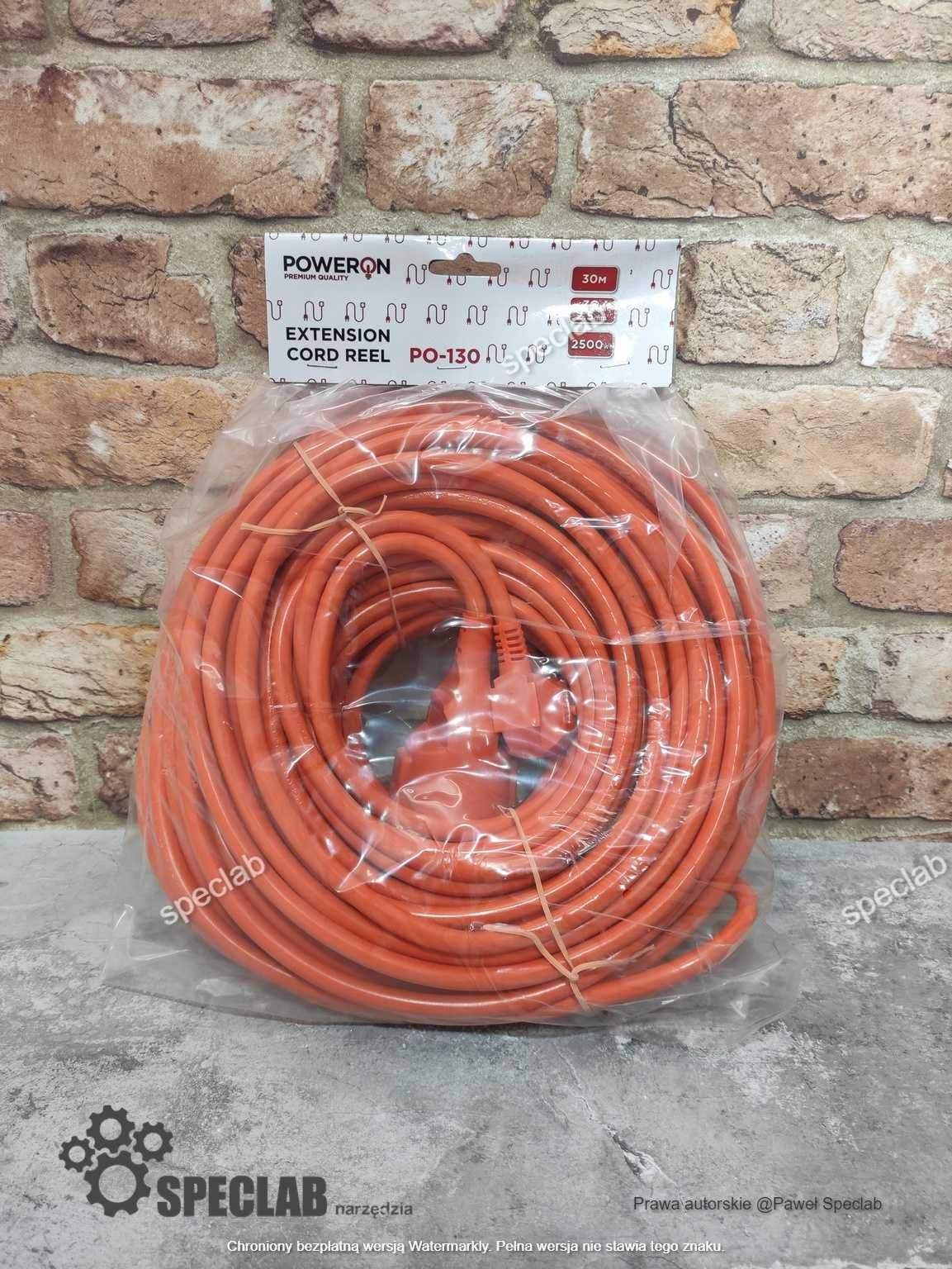 Przedłużacz ogrodowy POWERON PO-130 30M 3x2,5mm²