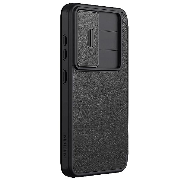 Etui Nillkin Qin Pro na Samsung Galaxy S25 z klapką i osłoną aparatu -