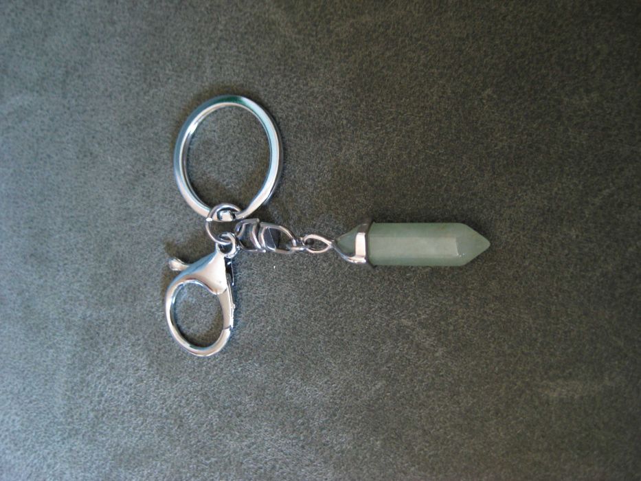 Porta Chaves Pedra Energia Rosa ou Verde NOVO