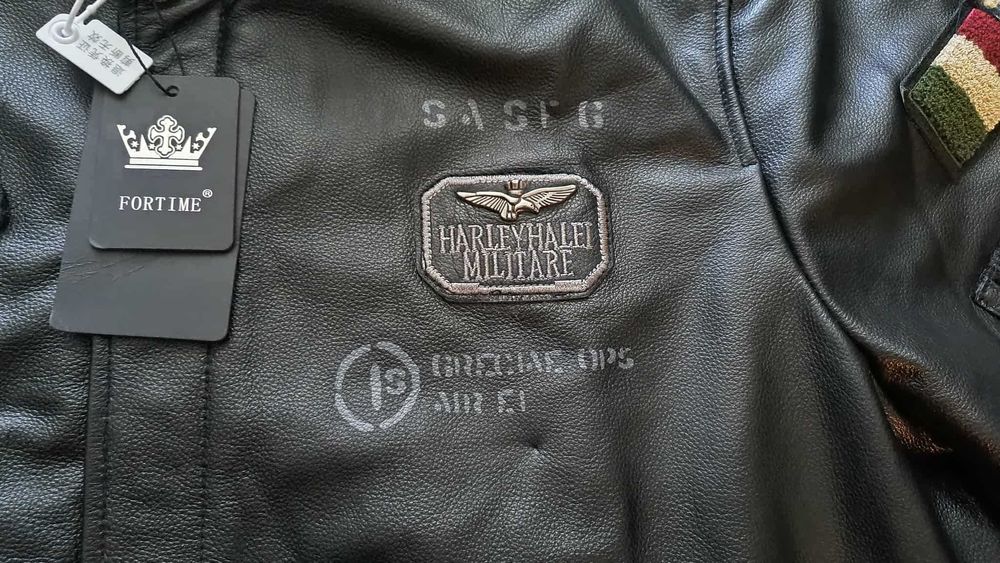 Skórzana pilotka Black Autumn 2025,Top Gun