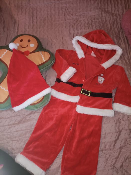 Strój Mikołaja dka chłopca 80-86cm+ czapeczka