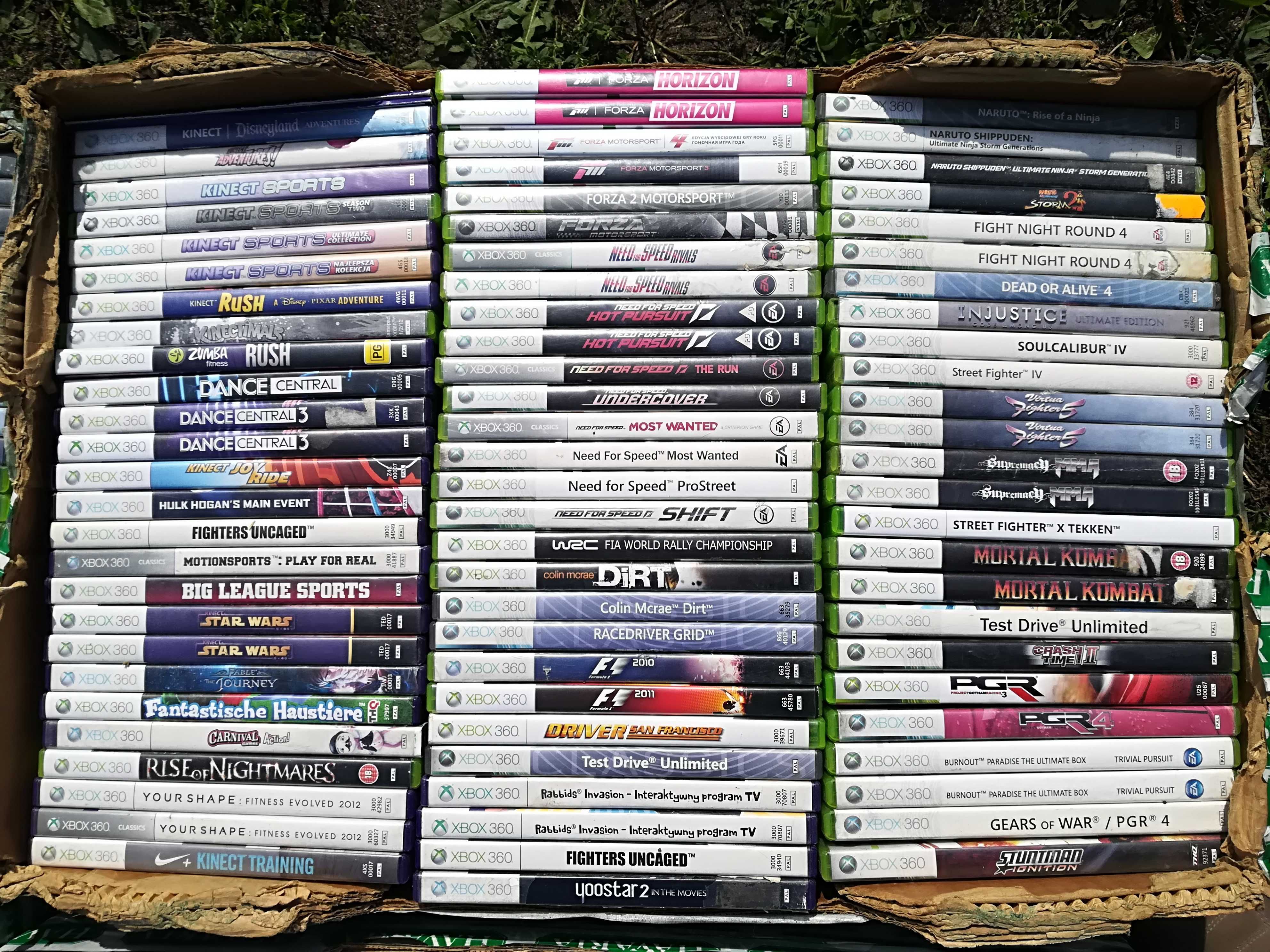Konsola Xbox 360 250gb z kinect i gry karton oryginalny zestaw idealny