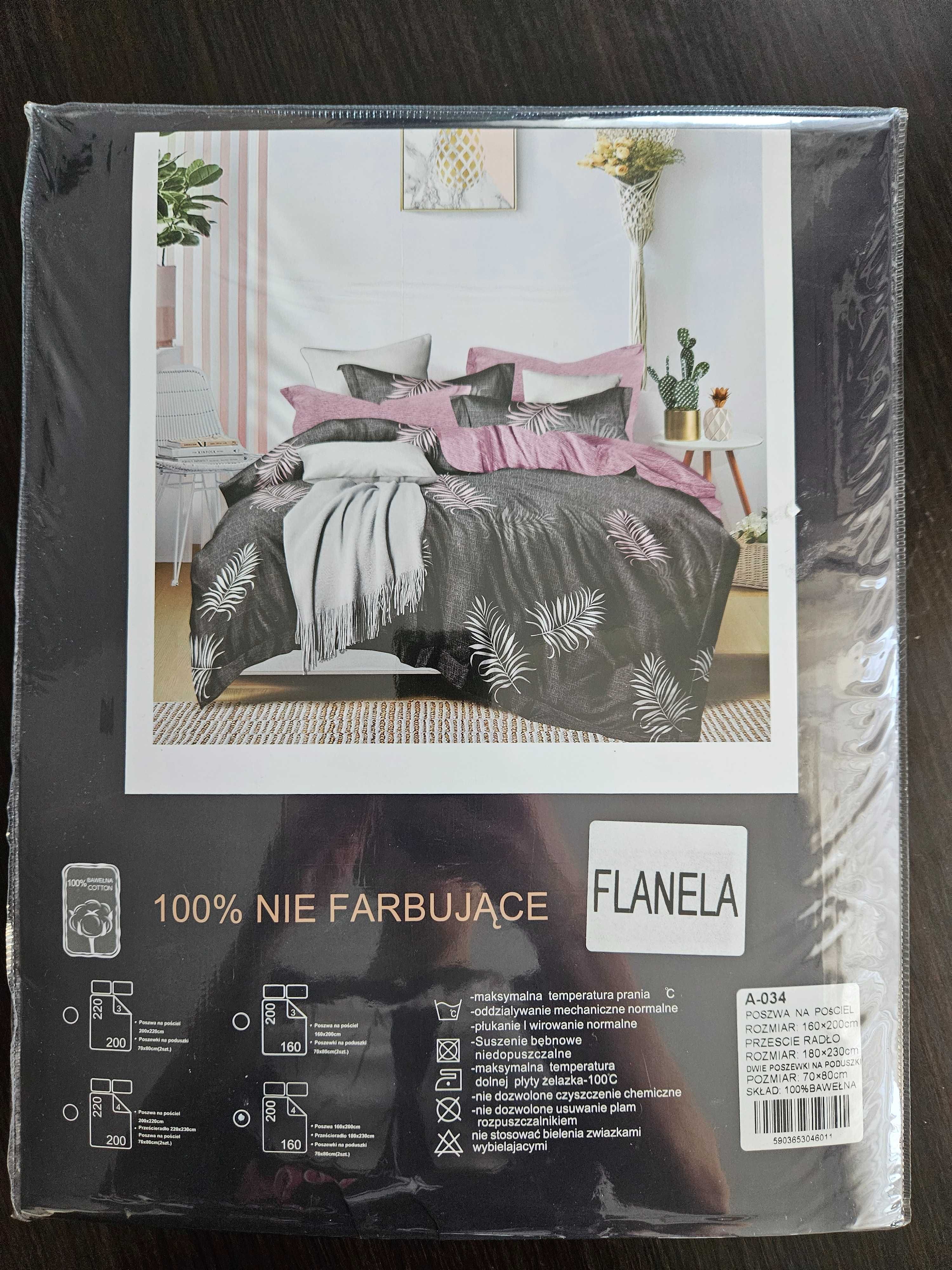 NOWY Komplet Pościeli 160x200 Flanela PARIS Home Textiles