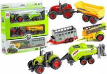 Traktory z przyczepami 6w1. Leantoys