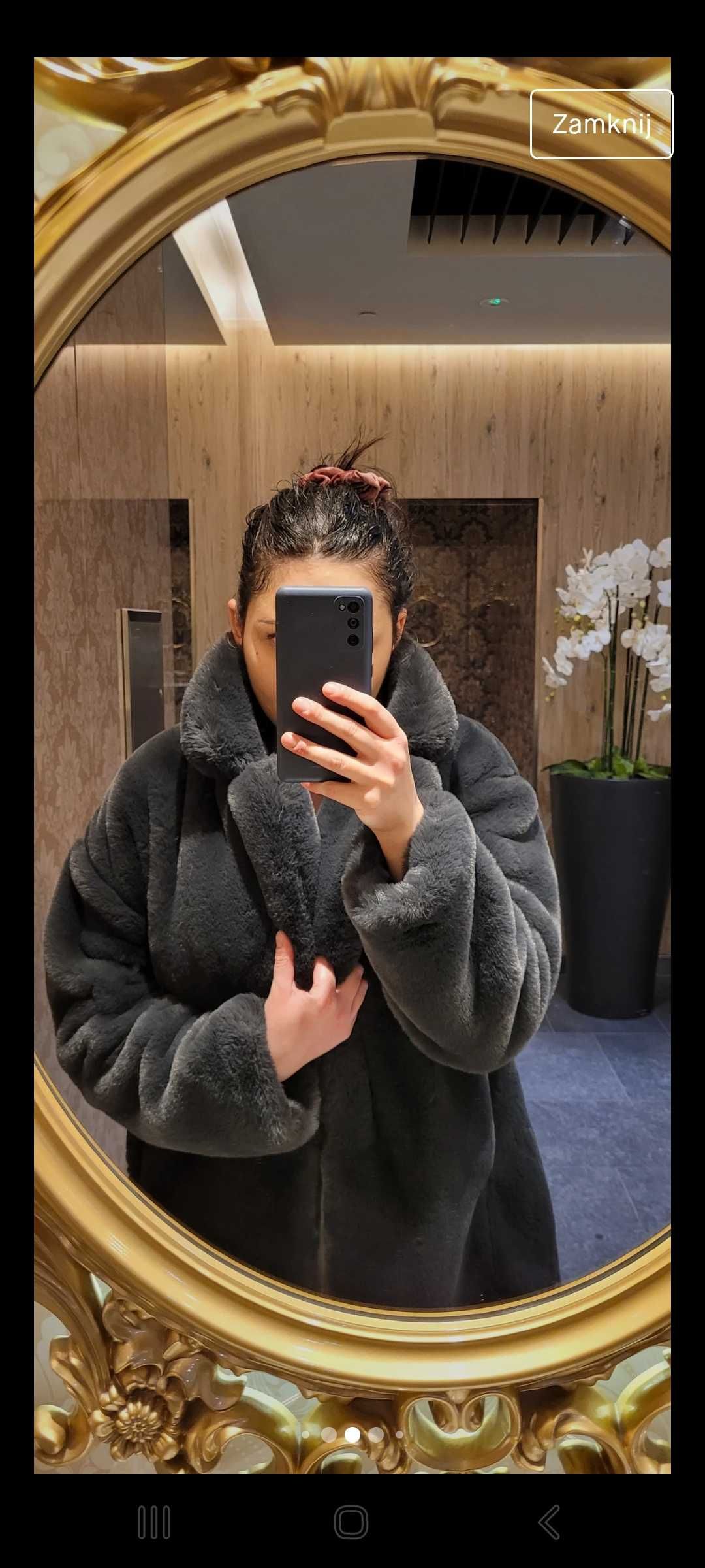 Kożuszek płaszcz Zara viral nowy z metką rozmiar XS S